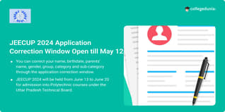 JEECUP 2024 Application Correction Window Open till May 12; Get Direct Link Here